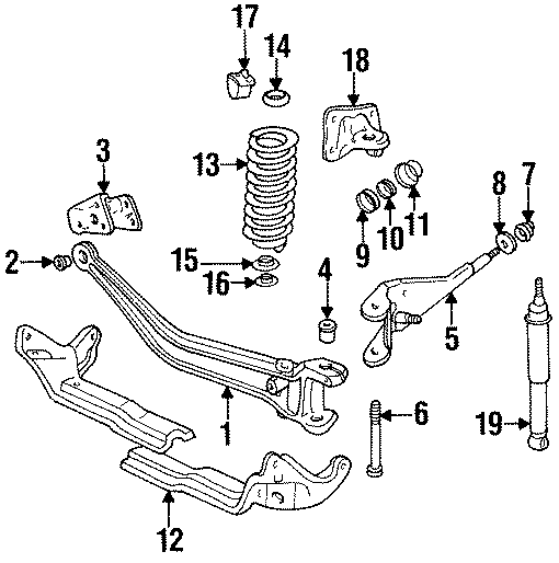 1996 Mazda B3000 Axle arm. Axle beam. AXLE LEFT (L), FRONT. 2WD. B2300 ...