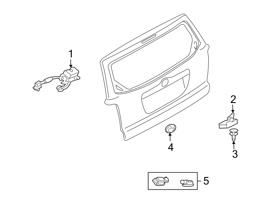 ZZCA623A0 - Mazda Liftgate Latch for glass | Mazda Online Parts, Orland